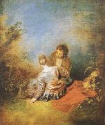 Jean-Antoine Watteau The Indiscretion (mk08) oil on canvas